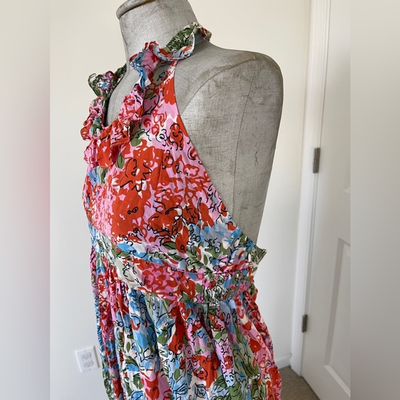 S/W/F MAXI FLORAL HALTER DRESS NWOT - Picture 6 of 8